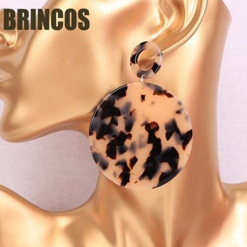 Indian jewelry big earrings boho acrylic vintage statement gold drop aliexpress bts dangle geometric resin red yellow oversize