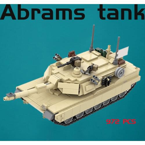 MOC Build Block Maker Military Series Abrams Tank Modern Military Creative Assembly Model Kid Toy DIY Build Bricks Birthday Gift