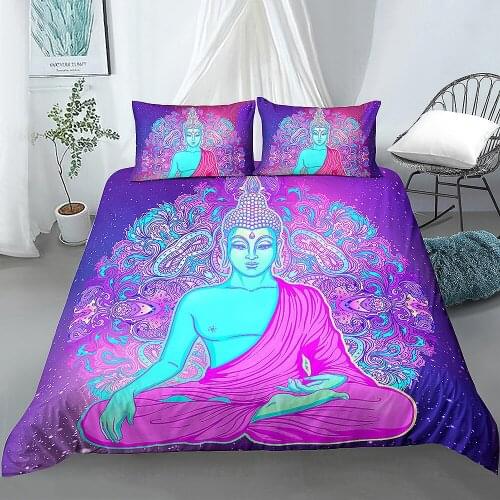 Colorful Sakyamuni Buddha Bodhisattva Pattern Duvet Cover for Home Bedding Room Quilt Covers King Queen Size Bedding Sets