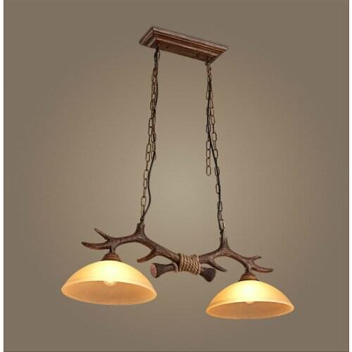 Horn deer antler chandelier Lighting Bar Dining room Kitchen Island Chandelier Loft Decor Rustci Retro Chandelier Hanging lamp