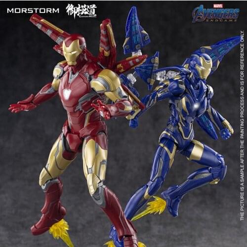 MORSTORM E-Model Assembly Model Iron Man Mark XLIX MK49 Pepper Potts 1/9 Scale Plastic Model Kit Action Figure Toy