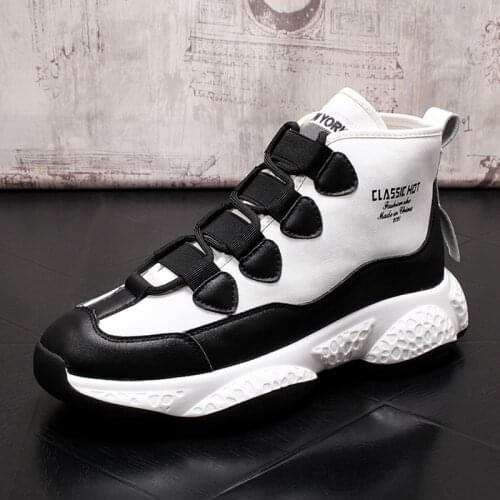 Stephoes Men Fashion Casual Ankle Boots Spring Autumn High Top Luxury Designer Leisure Thick Bottom Sneakers Male Trending Shoes