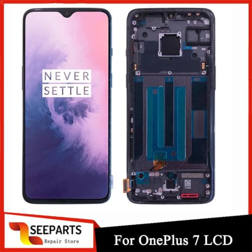 Original AMOLED LCD 6.41" OnePlus 7 LCD Display Screen Touch Panel Digitizer One Plus New Replacement Parts OnePlus 7 LCD