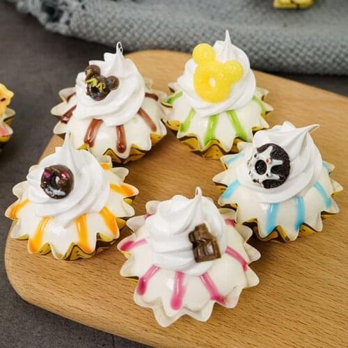 6pcs Realistic Artificial Simulation Cake Ice Cream Dessert Bakery Food Display K9FA