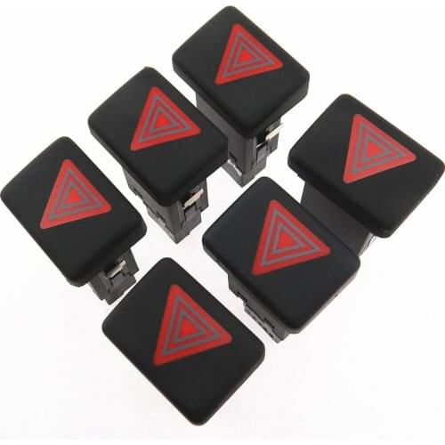SCJYRXS 6 Pcs Hazard Warning Emergency Flash Light Switch Button For RS4 A4 S4 2001-2008 8ED 941 509 8ED941509 8ED 941 509 5PR