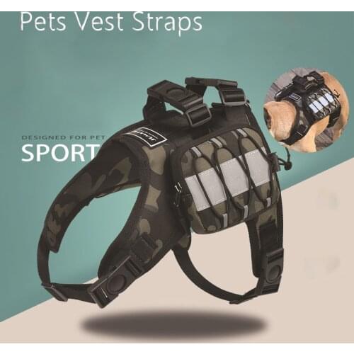 Reflective Pet Dog Vest Harness From Backpack Dog Clothes Go Out Bring Water Bottle Snacks Toys Portable Dog Harness