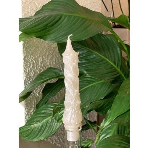 Mysterious Home Ottoman Candlestick Candle Pearl Gilded Decorative 1 Pcs