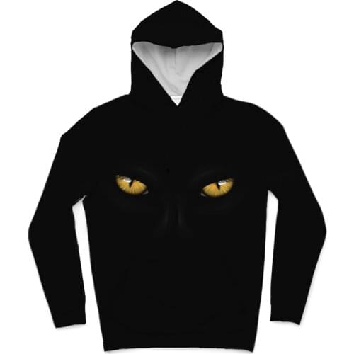 REAL American SIZE High Quality Eye of the Panther Sublimation Printing Plus Size Hoodies