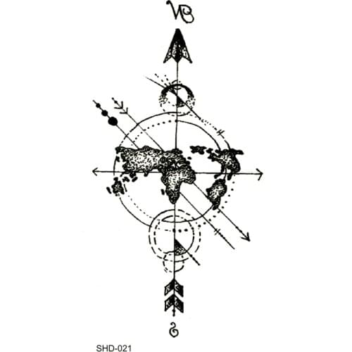 Three styles Grey Flower/compass/Flower Fairy/Whitecat Waterproof Temporary Tattoos Men Fake Tatoo Sleeves henna tattoo stickers