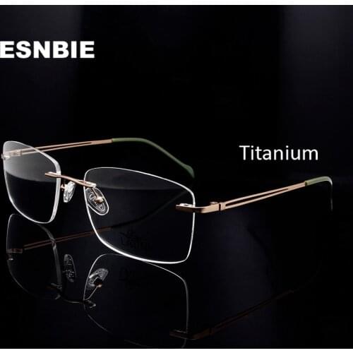 Ultralight Titanium Glasses Frame Women Men Rimless Eyeglasses Myopia Reading Prescription Eyewear Square Frameless Spectacles