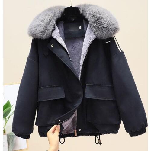 Women Thick Artificial Wool Liner Jacket Autumn And Winter Casual Style Woman Parkas Female Coats