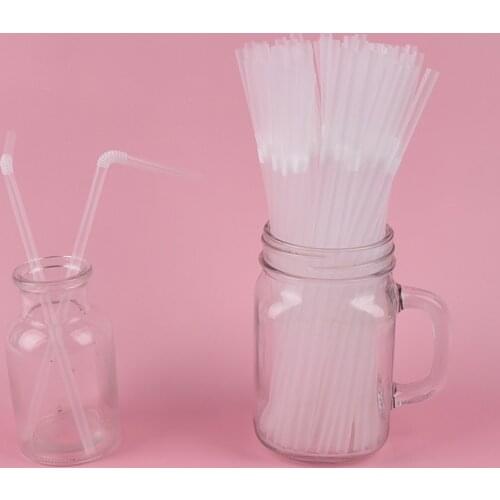 100Pcs/Pack plastic Flexible Straws For Birthday Wedding Party Cocktail Straws