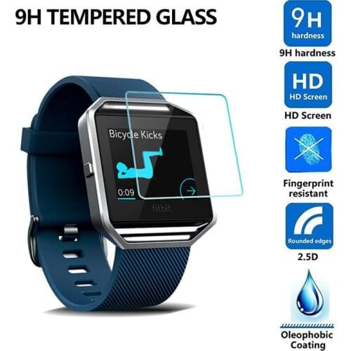 100PCS Tempered Glass Screen Protector for Fitbit Blaze / Surge Smart Watch Anti-Scratch Protective Film