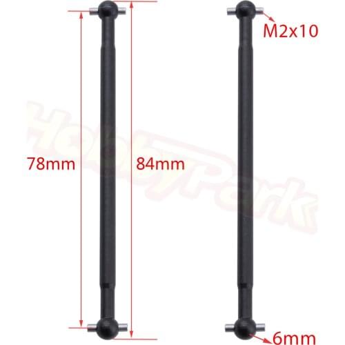 2PCS HSP 06061 Dogbone 84mm Fit RC 1:10 4WD Off-Road Buggy Himoto Redcat