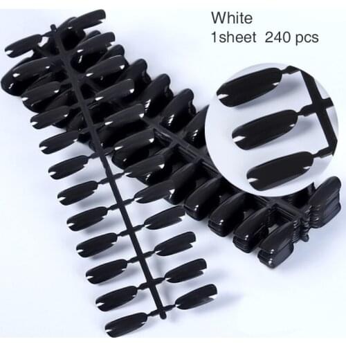 240Pcs Plastic False Nails Acrylic Nail Art Tips Display Holder Color Card Nail Polish Showing Shelf