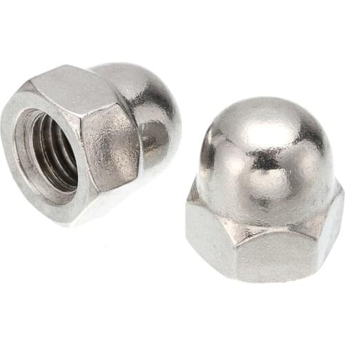 30 PCS M4*8H M5*10H M6*12H M8*15H M10*18H M12*22H Acorn Nut stainless steel 304 acorn nut Cap Nuts Decorative Cover Semicircle