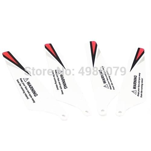 4PCS/Set Main Propeller Blade for SYMA S107H Propeller Main Motor Blade Red&White Color RC Mini Helicopter Spare Part