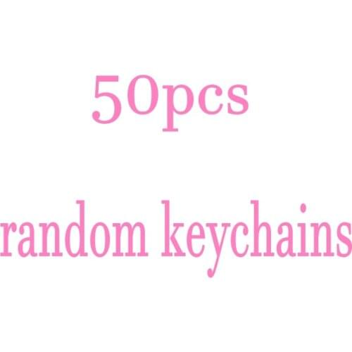 50pcs Random Mixed Cartoon PVC Keychain Organize Cute Anime Key Ring Desk Accessories&Organizer Key Chain Toy Kids Gift