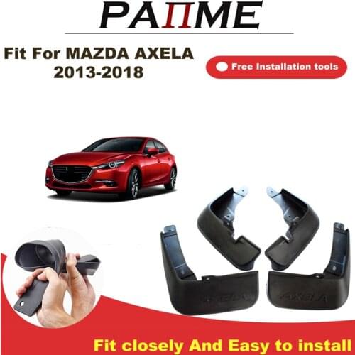 ReadyStock Car Automotive MudFlaps For FIT FOR MAZDA AXELA 2013 4pcs/Set Molded Splash Guards Front Rear Mud Flap Mudguard Fende