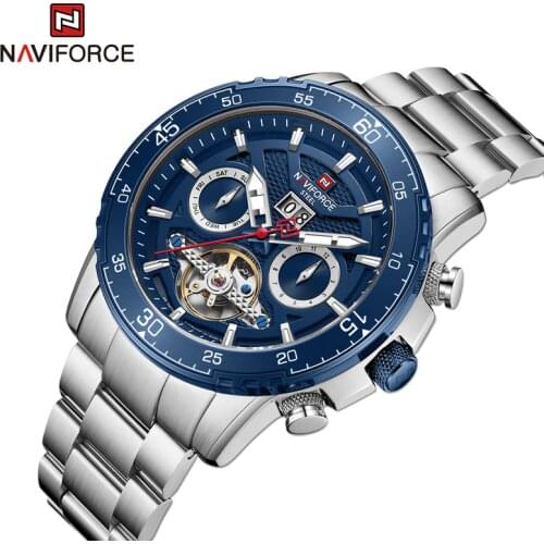 NAVIFORCE Men Watches Automatic Clock Luminous Waterproof Wristwatches Military Brand Luxury Relogio Masculino Stainless Steel