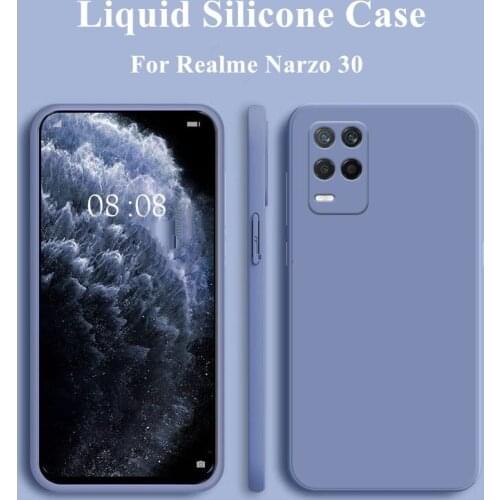 For Realme Narzo 30 5g Case Cover For Realme Narzo 30 30A GT Coque Soft TPU Original Liquid Silicone Phone Bumper For Realme GT