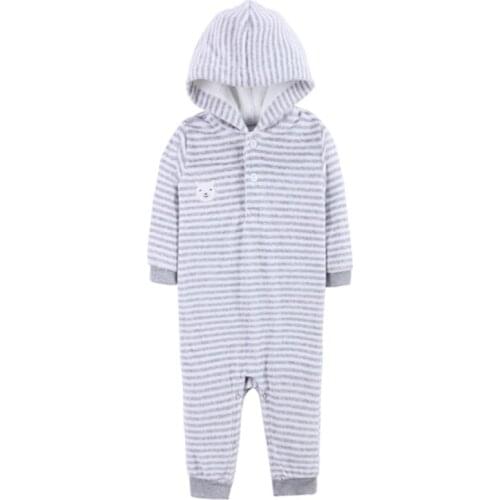 Hooded garmen Baby Rompers Clothing Fleece Long Sleeve Comfortable Newborn Baby Pajamas baby boys girls clothes Set Kid Jumpsuit
