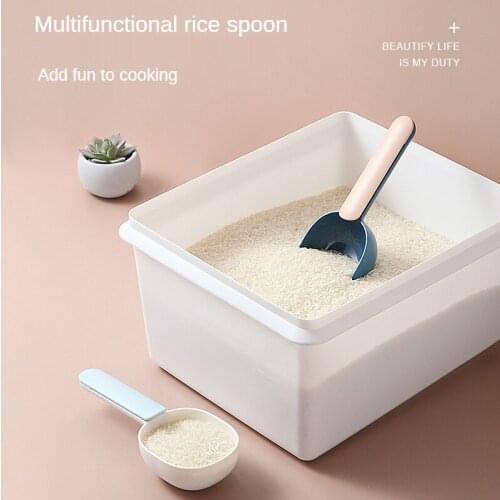 Kitchen scoop rice scoop flour scoop plastic pet scoop household two color scoop rice spoon thickened scoop