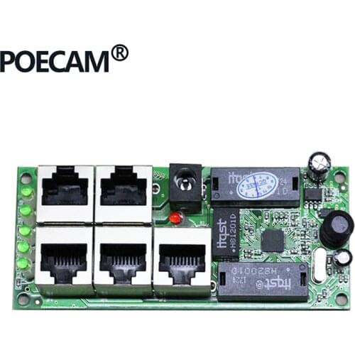 Small size 5 port 10/100mbps RJ45 fast ethernet switch module Direct Selling Stock Ethernet Fast Switch pcb board Module