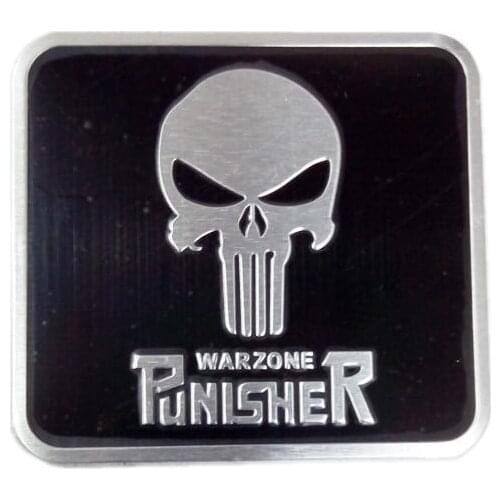 Metal Aluminum Punisher Car Sticker Emblem Badge Logo