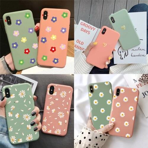 Soft TPU Phone Case For iPhone 12 Pro mini XS Max XR 7 8 6 6S Plus SE 2020 Cover For iPhone 11 Pro Daisy Petal Back Shell Fundas