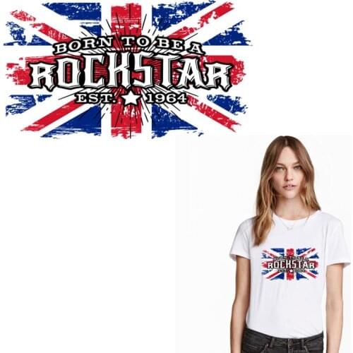 England Flag Patches For Clothing Iron On Heat Transfer Applications DIY Print On T-shirt Jeans New Fashion Clothes Sticker
