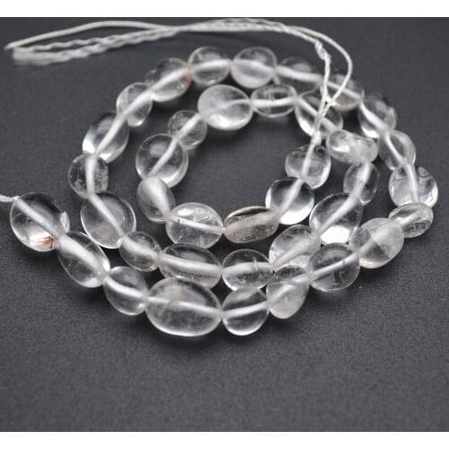 Natural Clear Crystal Quartz Nugget Stone Loose Beads Around 10mm Jewelry Making Supplies