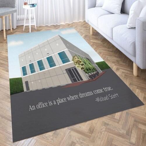 The Office Quote Carpet for Living Room 3D Anime Cartoon Rug Gamer Teen Room Bedside Lounge Rug Kids Children Floor Mats