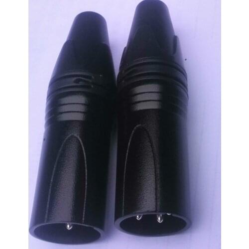 Wholesale 100pcs/lot XLR 3Pin gold Cannon Connector XLR Male MIC Audio connector-YA5034