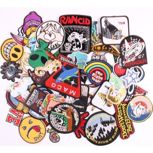 Iron on Pathes 30pcs/lot Random Fashion Patches for Women Lovely Kids Iron on Patch for Clothing Applique Sticker DIY Accessory