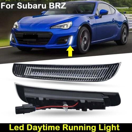 2Pcs For Subaru BRZ 2017-up Car Front White LED DRL Light Daytime Running Lamp