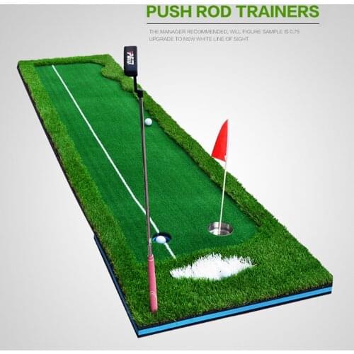 PGM Indoor Golf Set Putting Trainer Office Eva Greens Fairway Practice Blanket Bicolor/Four-Color Grass ,Dark / Light Green