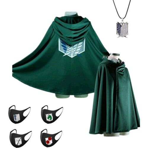 Anime Attack on Titan Cloak Shingeki No Kyojin Cosplay Scouting Legion Wings of Liberty Levi Ackerman Eren Hange Zoe Outfit Cape
