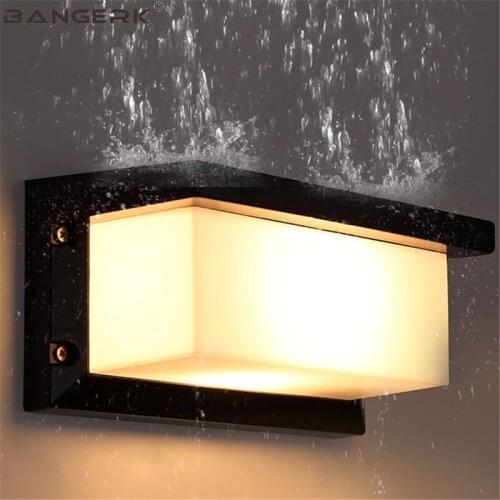 Simple Modern European Wall Lamp Outdoor Waterproof LED Porch Lights Wall Sconce Aluminum Garden Balcony Aisle Decor Lighting