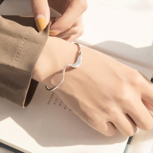 Adjustable 925 Sterling Silver Geometric Charm Bracelet &Bangle For Women Fashion Elegant Jewelry Браслет sl230