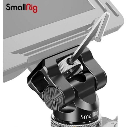 SmallRig Quick Release Camera Monitor Holder EVF Mount Rig Swivel 360 Degree & Tilt 140 Degree Monitor Clamp with Cold Shoe 2346