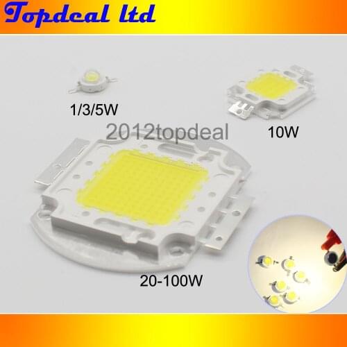 High Power LED Chip 1W 3W 5W 10W 20W 30W 50W 100W COB LED Beads Natural White 4000K - 4500K for DIY LED Floodlight Spotlight