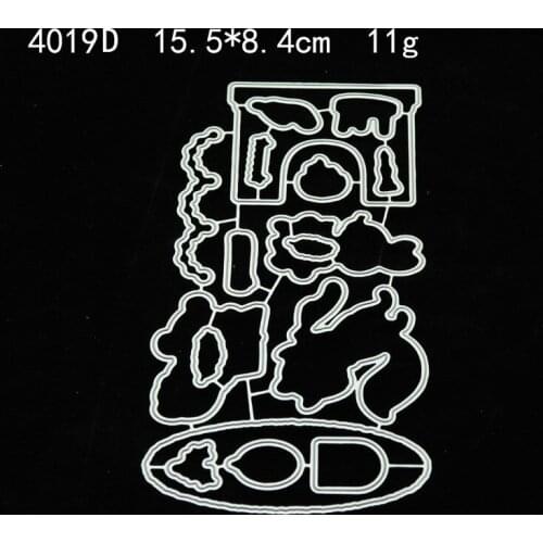 Cutting Die Of Leaf Flower Rabbit Squirrel Birds Bear Mouse Animals Forests Scarapbooking Paper Handcrafts DIY With Soft Stamp