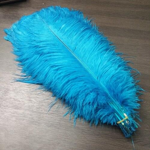 High Quantity 100pcs Beautiful Sky Blue Natural ostrich feathers 18-20inches/45-50cm DIY jewelry Christmas Halloween Decoration