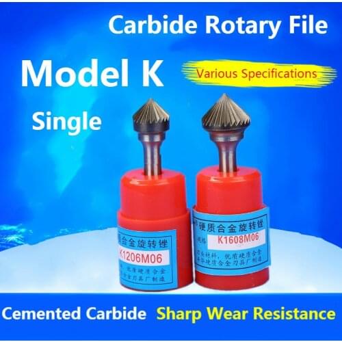 1pcs Model K shank diameter 6mm Tungsten Carbide Rotary File Milling Cutter Rotary Tool File