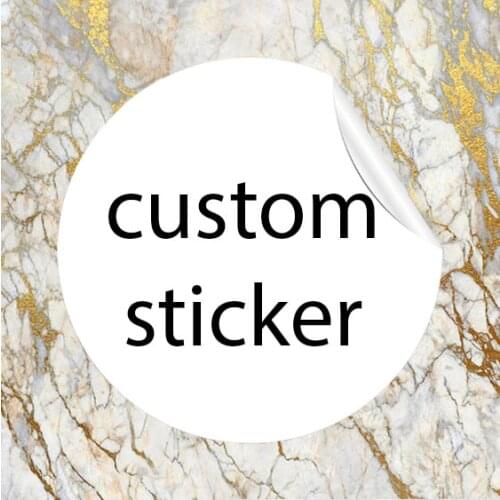 100PCS Custom Stickers/Wedding Stickers/Business LOGO Transparent Adhesive Label /Waterproof Personalized Stickers/Holographic