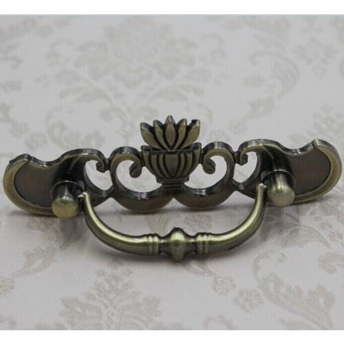 96mm Shaky Drop Ring Drawer Cabinet Pulls Bronze zinc alloy dresser shoe cabinet furniture handles pulls knobs