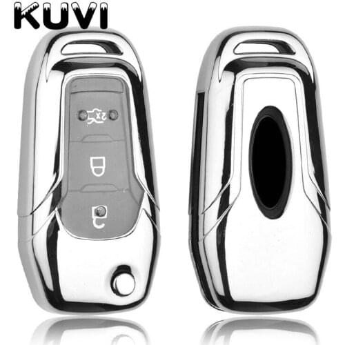 TPU Car Folding Key Case Full Cover Holder For Ford Fusion Fiesta Escort Mondeo Everest Ranger Focus 2 3 MK2 MK3 MK4 Key Fob