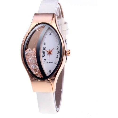Womens Watch Semilunar Sand Type Ellipse Woman Fine Strap Small Dial Wristwatch Watch Women Watches Top Brand Luxury Designer