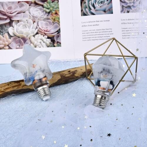 DIY Light Bulb Resin Molds Hand Crafts Tool Bulb Set LED Bulb Silicone Molds With Caps LED Chip Base Jewelry Making Accessories